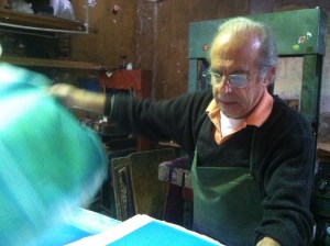 Alejandro Transferring Sheets for Drying